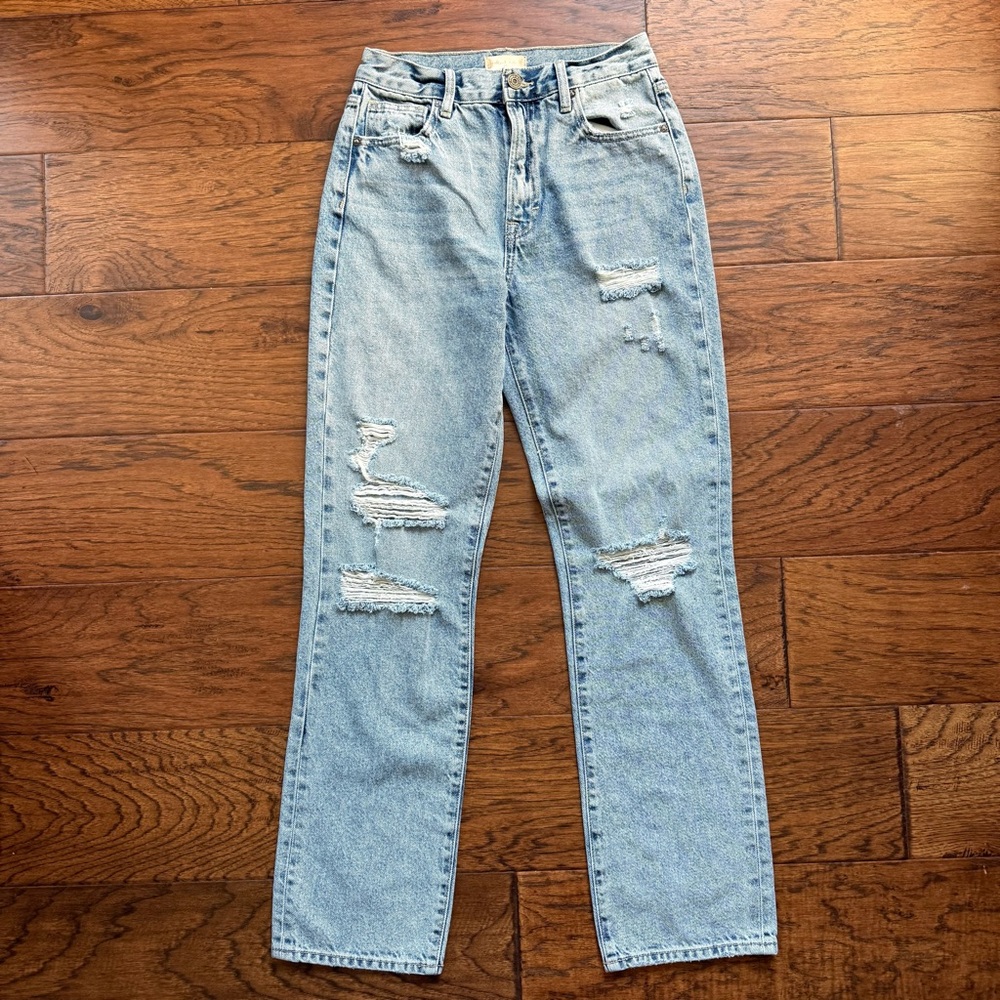 Altar’d State / Hidden‎ Distressed Bootcut Jeans Size 24 | Mid Rise 100% Cotton